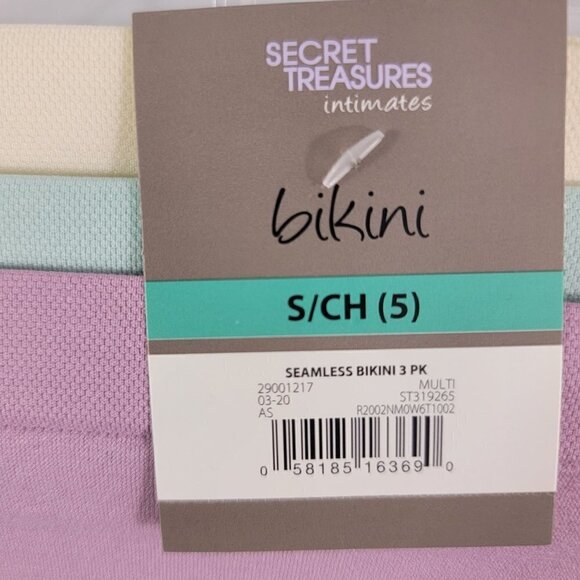 Secret Treasures 3-Pack Seamless Stretch Lace Trim Bikini Panties – Size Small - Picture 6 of 13